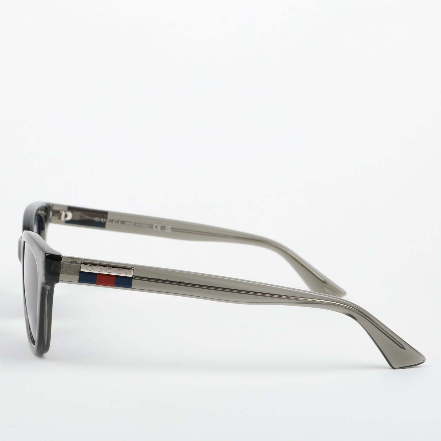 Rectangle Webbed Sunglasses, Dark Grey