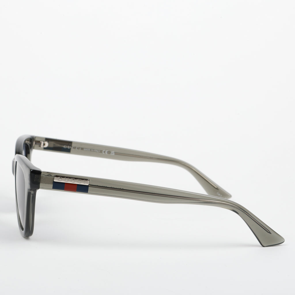 Rectangle Webbed Sunglasses, Dark Grey