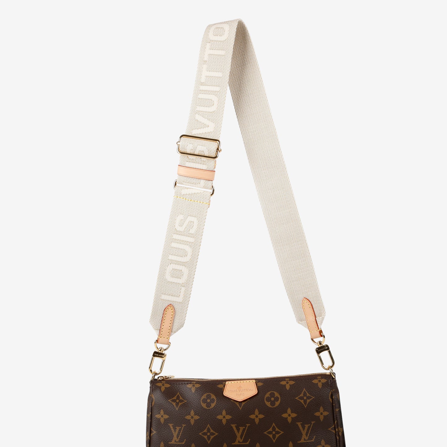 Adjustable Jacquard Strap, Cream