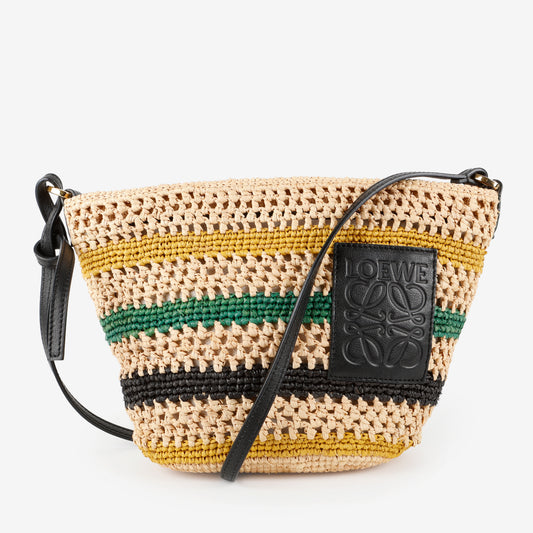 Striped Raffia Crossbody