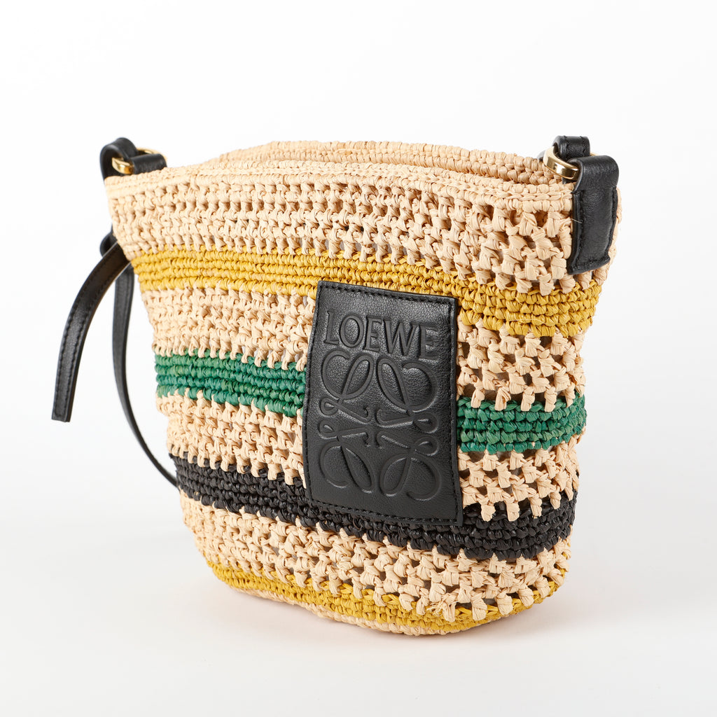 Striped Raffia Crossbody