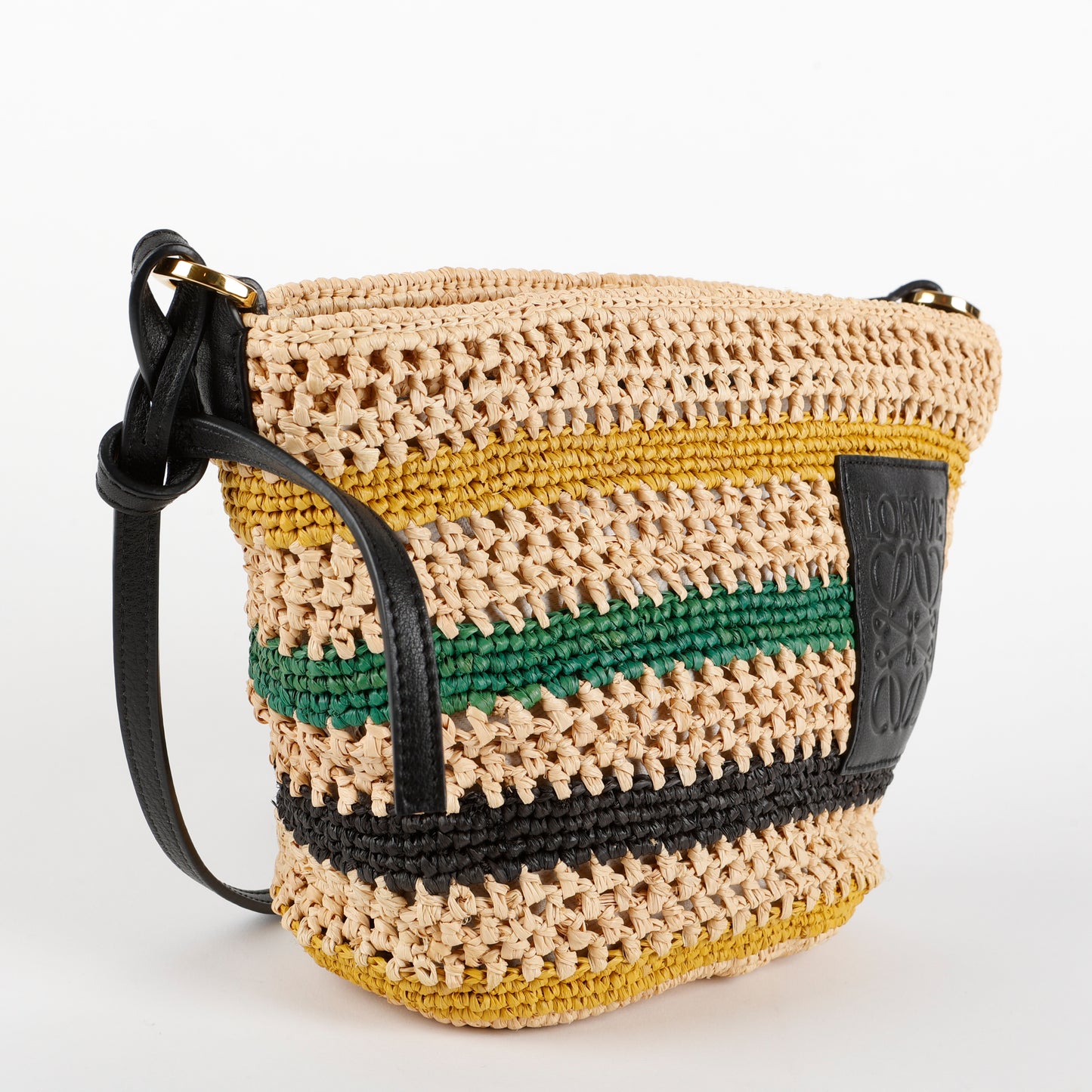Striped Raffia Crossbody
