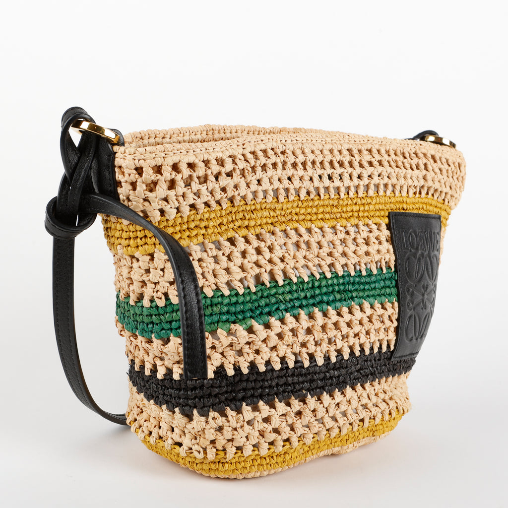 Striped Raffia Crossbody