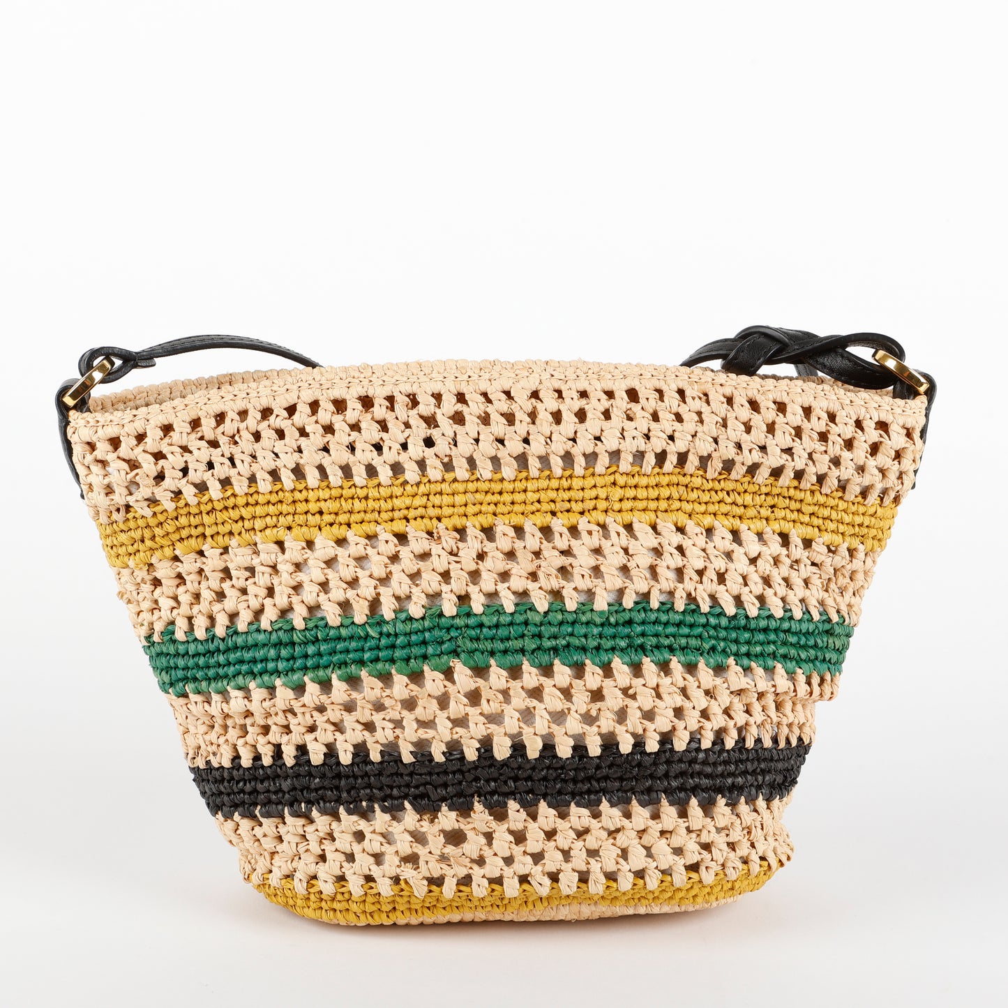 Striped Raffia Crossbody