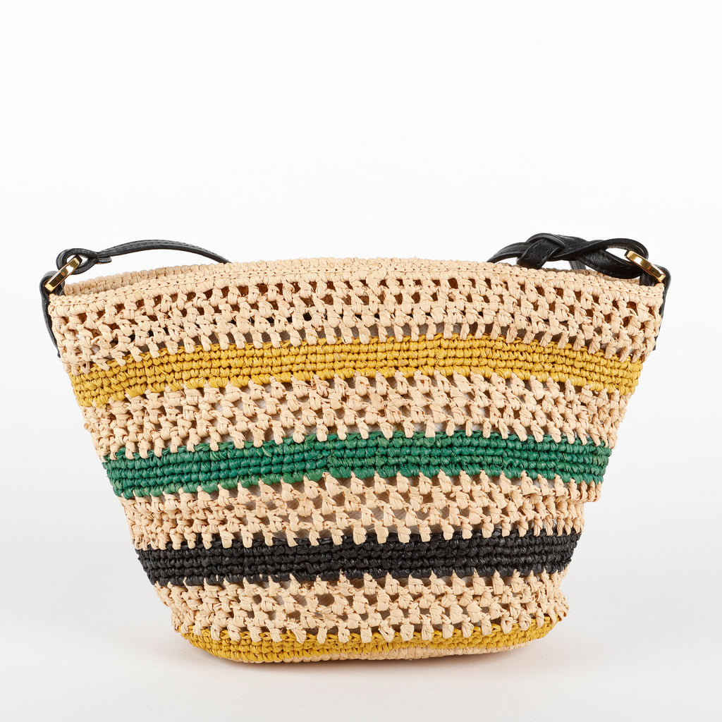 Striped Raffia Crossbody