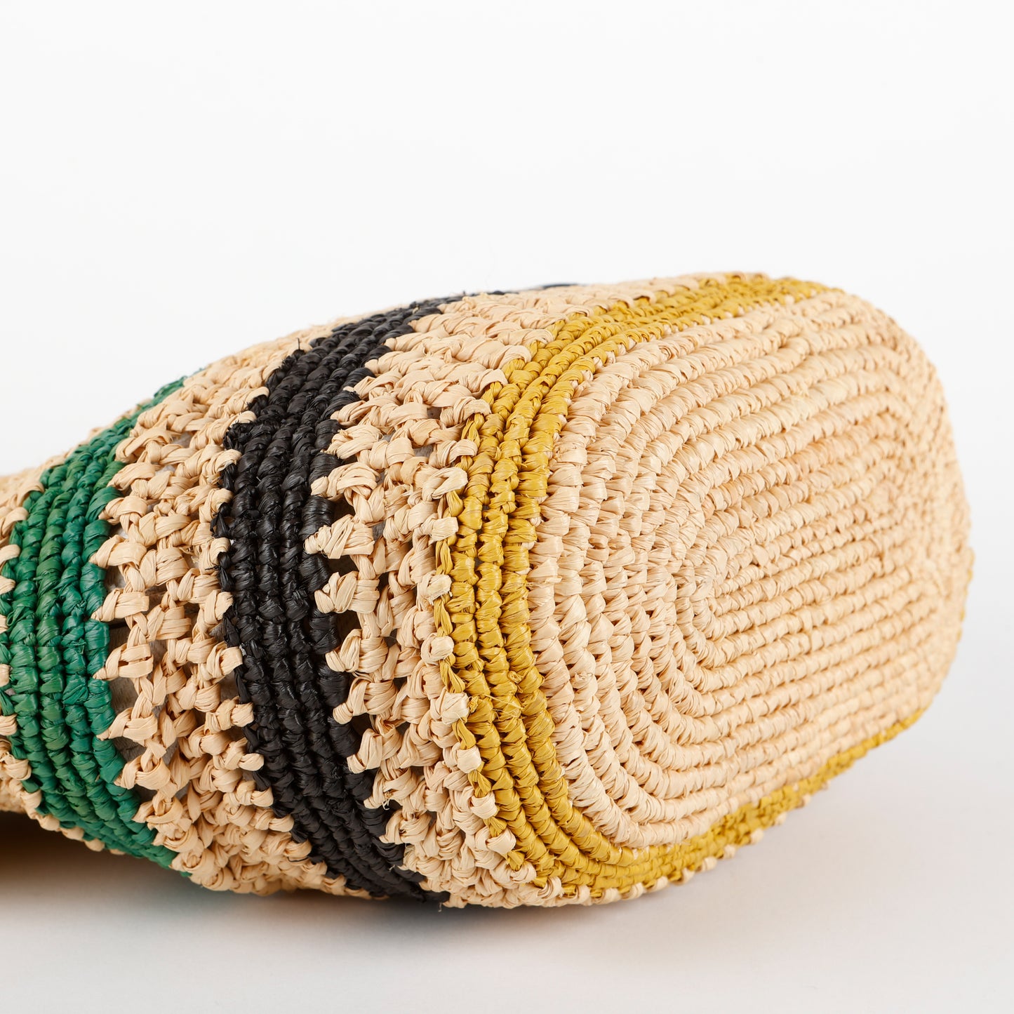Striped Raffia Crossbody