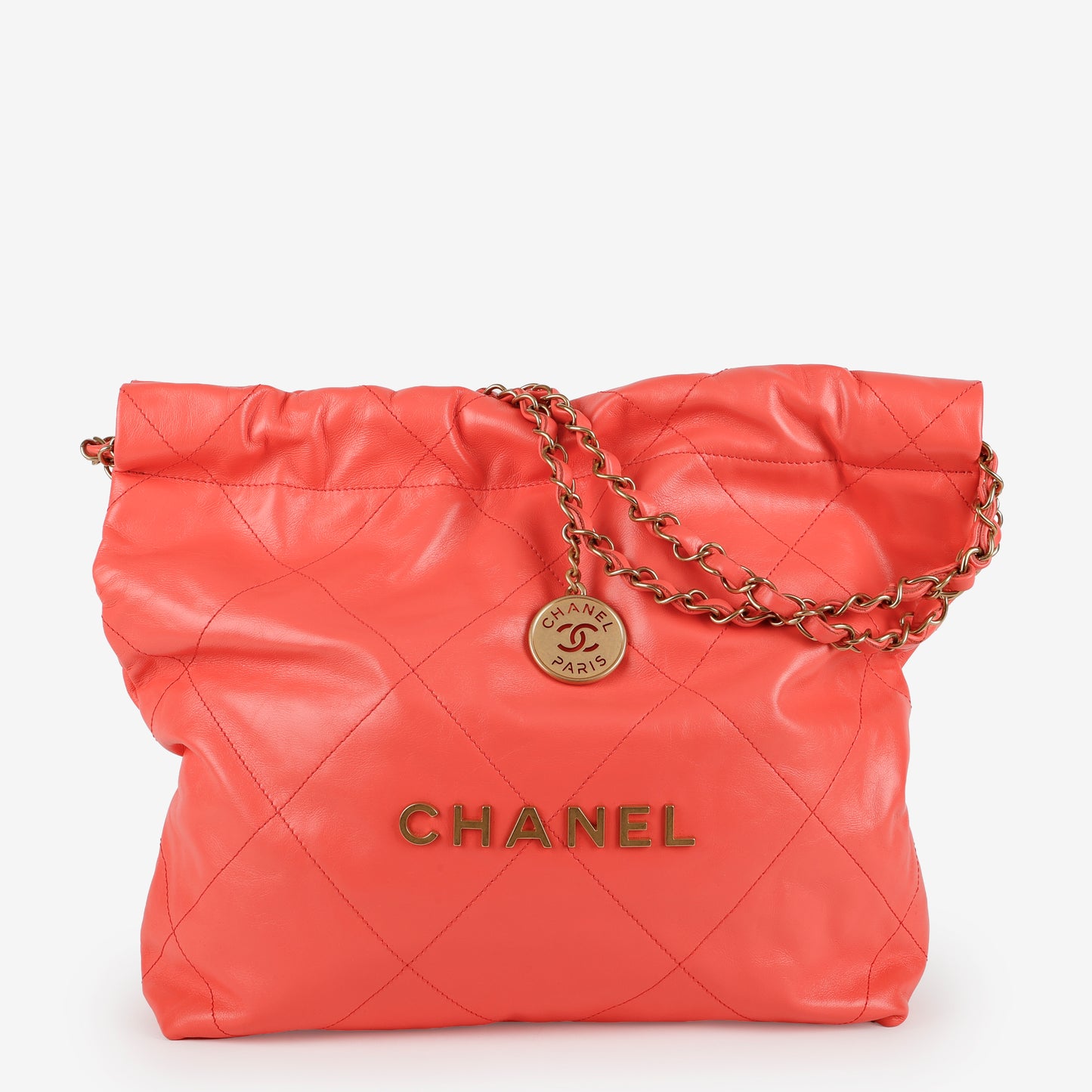 Small 22, Coral Pink Lambskin
