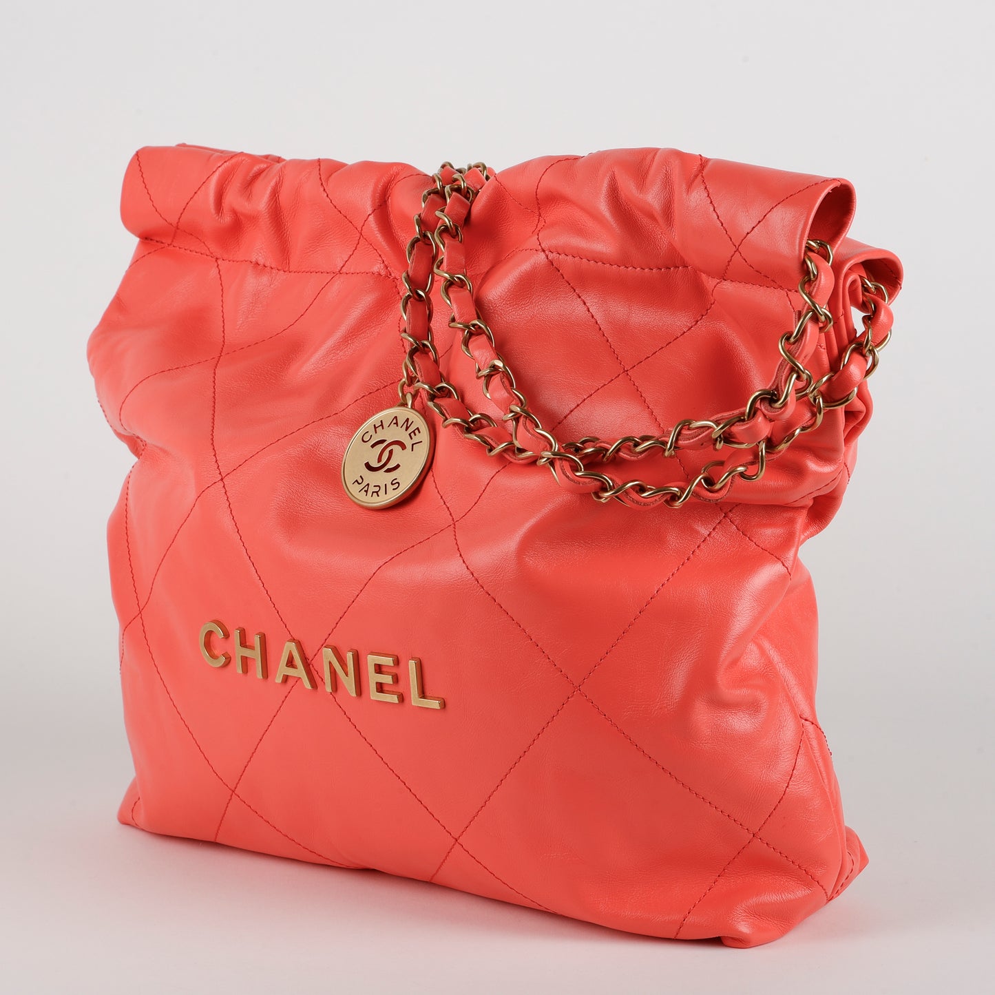 Small 22, Coral Pink Lambskin