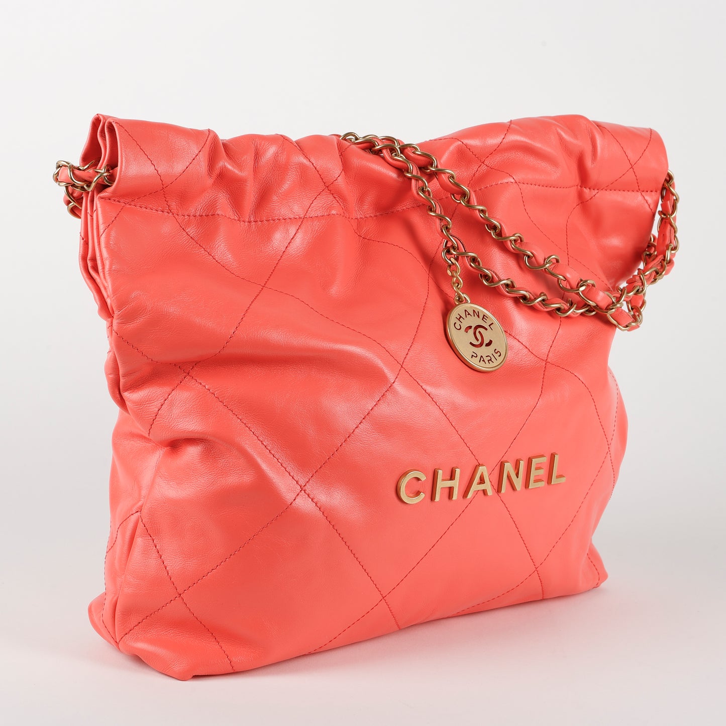 Small 22, Coral Pink Lambskin