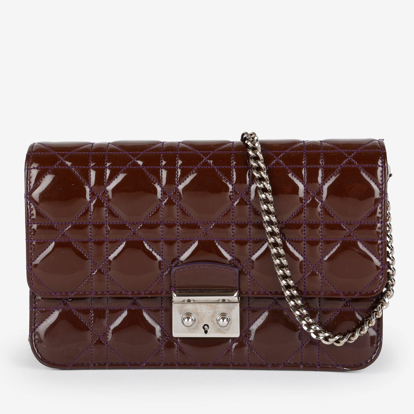 Miss Dior Promenade Pouch, Purple Patent