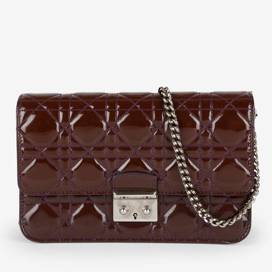 Miss Dior Promenade Pouch, Purple Patent