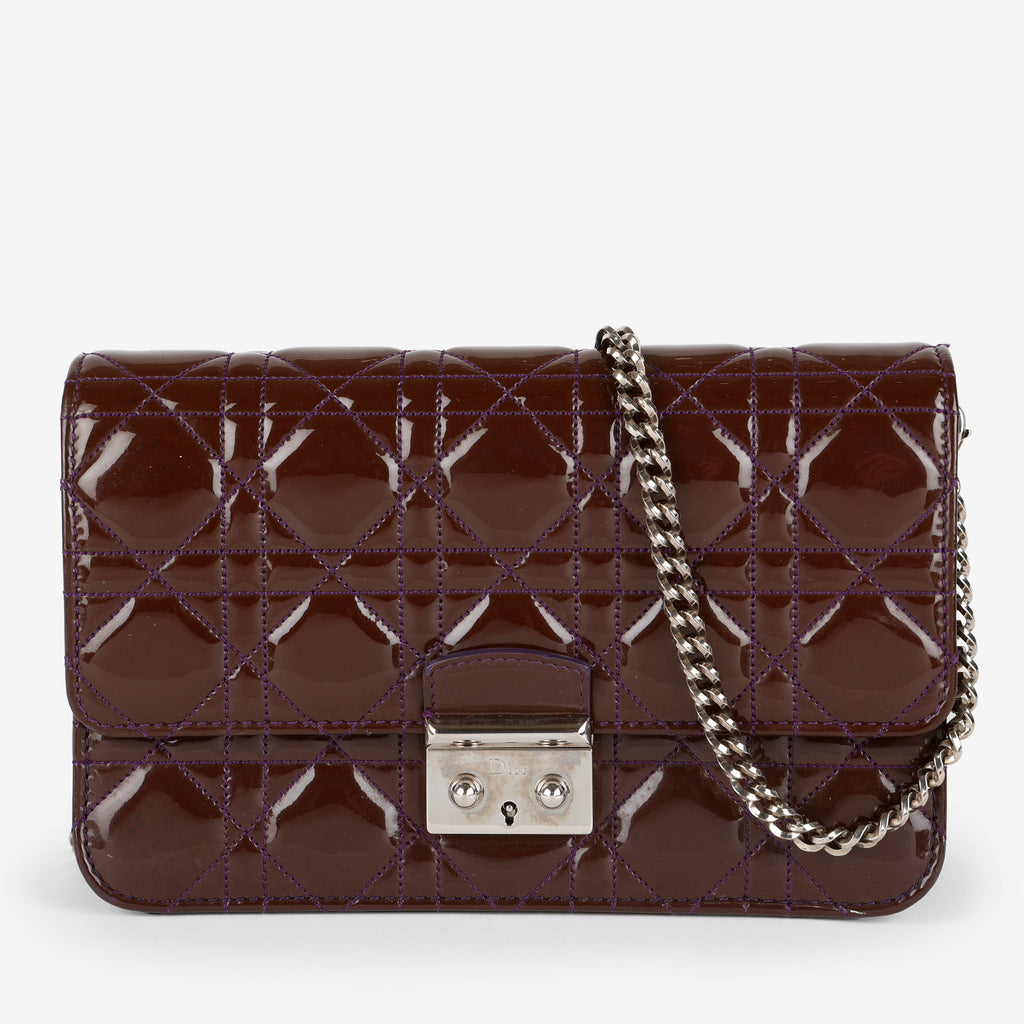 Miss Dior Promenade Pouch, Purple Patent