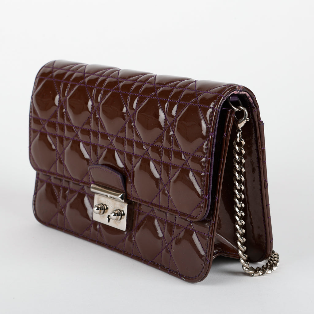 Miss Dior Promenade Pouch, Purple Patent