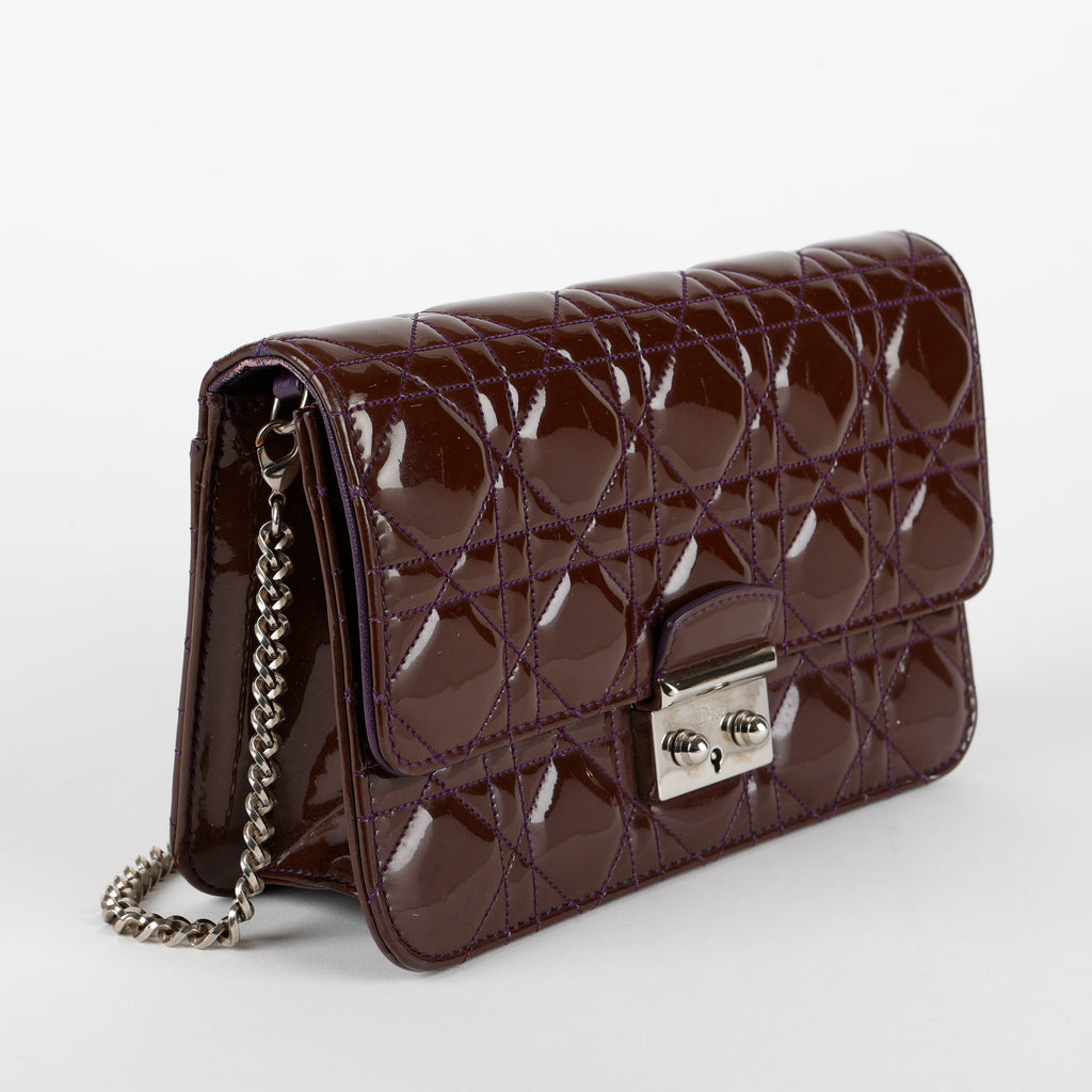 Miss Dior Promenade Pouch, Purple Patent