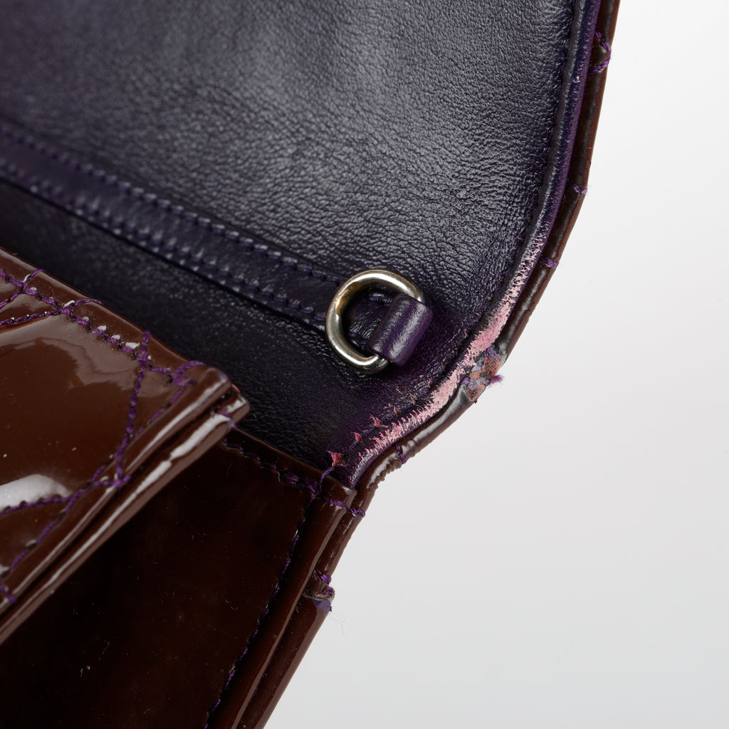 Miss Dior Promenade Pouch, Purple Patent