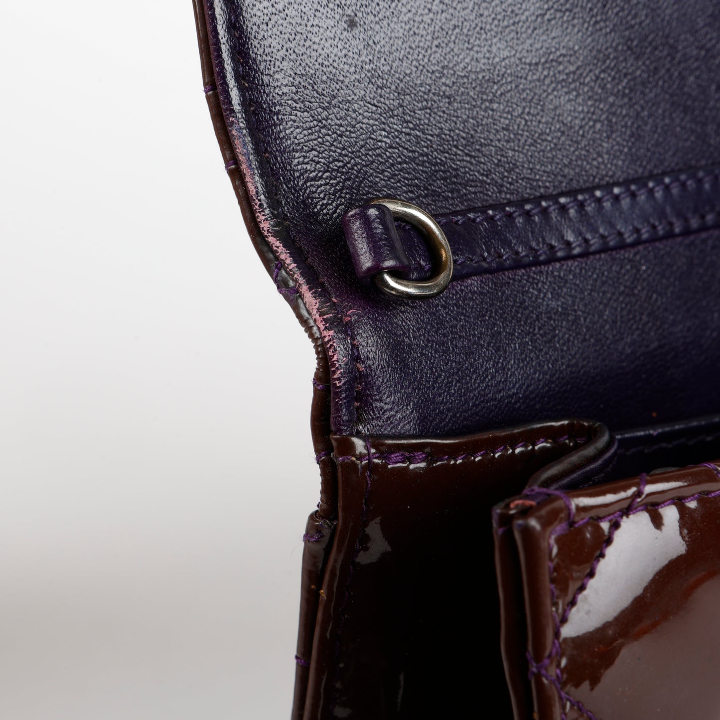 Miss Dior Promenade Pouch, Purple Patent