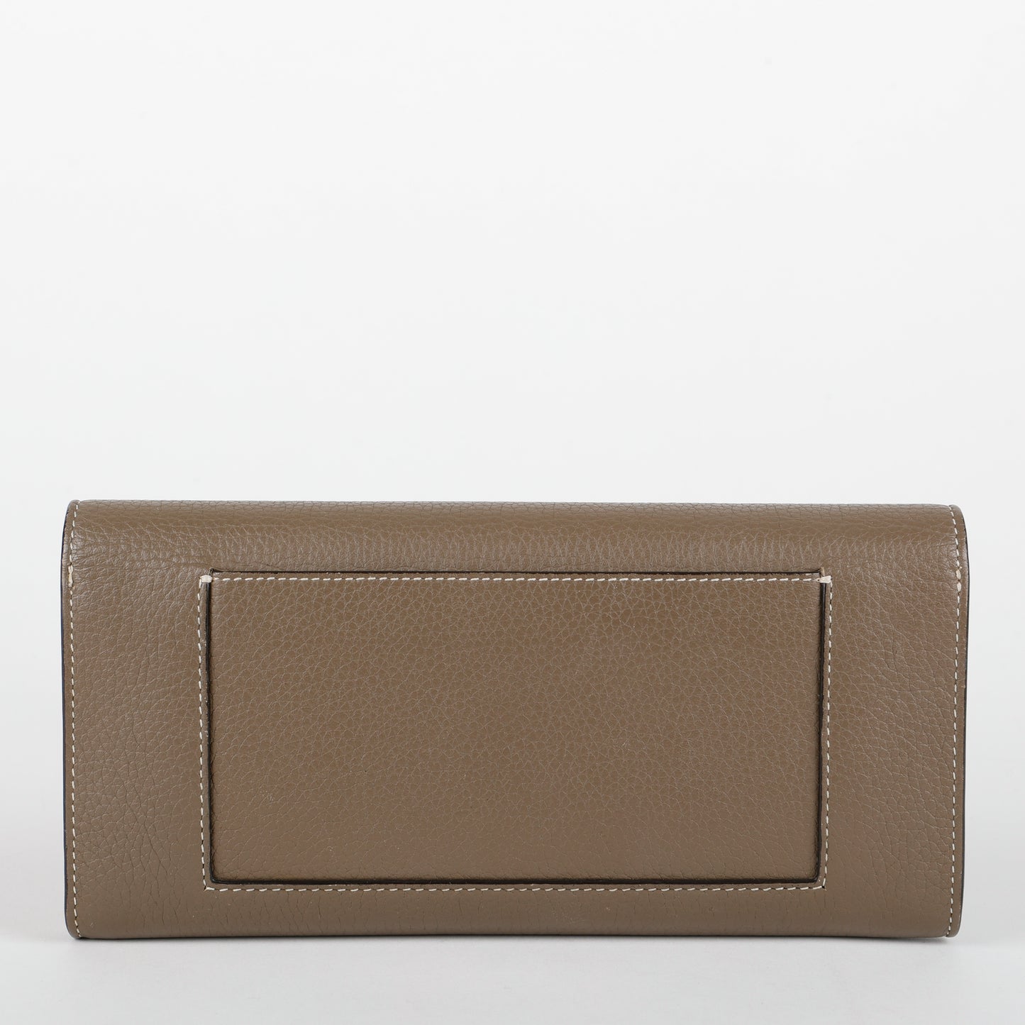 Large Flap Multifunction Long Wallet, Grey/Yellow