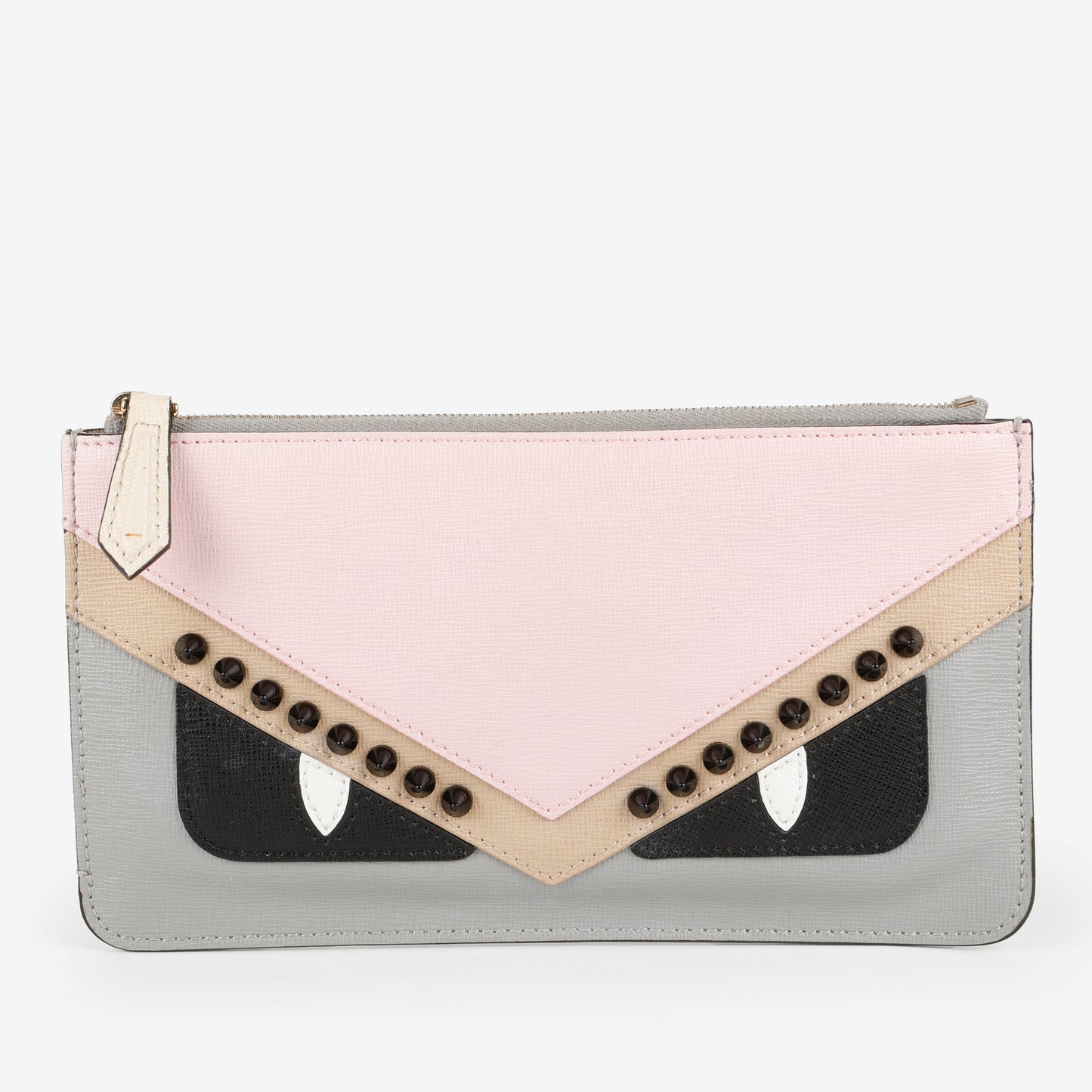 Monster Studded Zip Pouch, Mauve