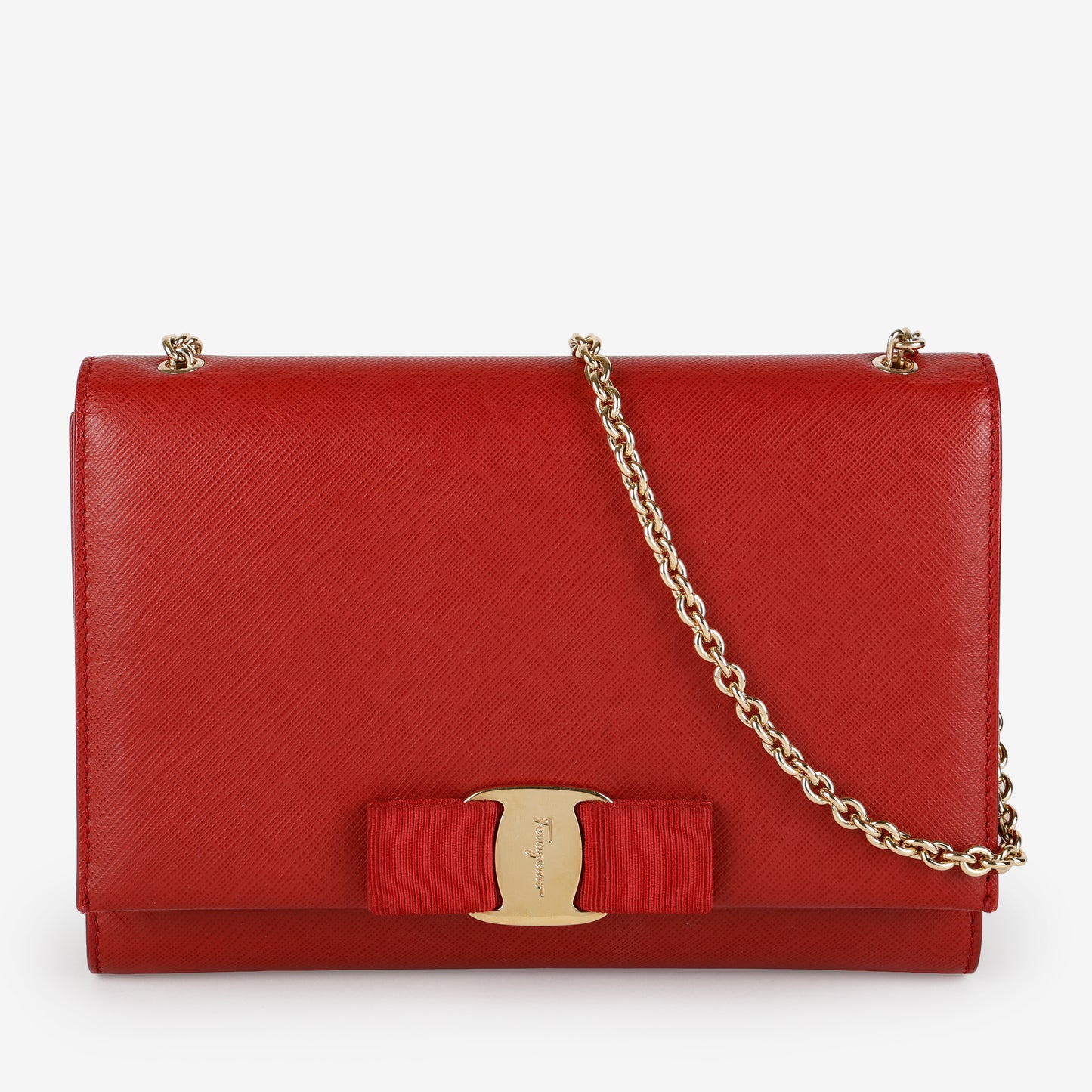 Vara Bow Chain Bag, Red