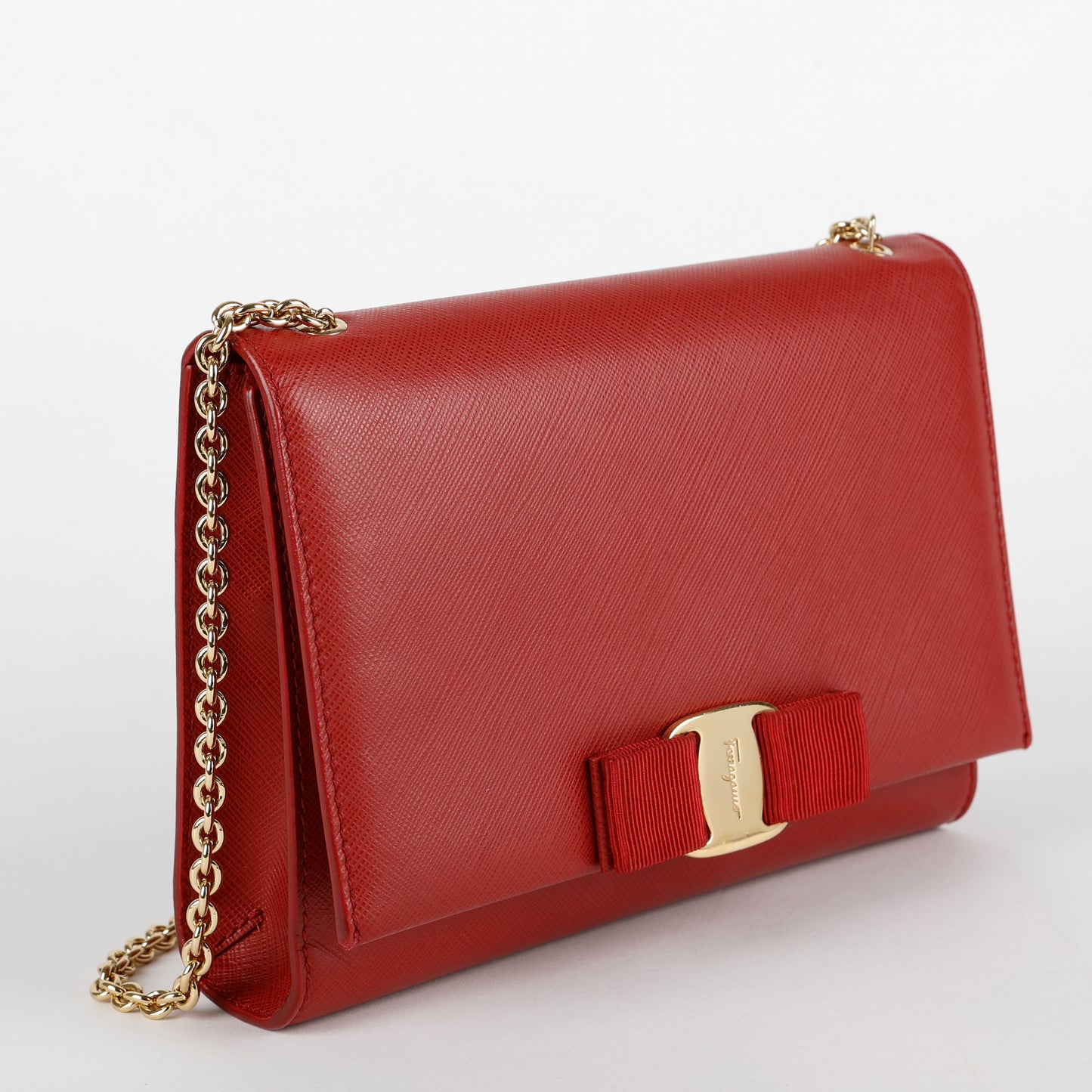 Vara Bow Chain Bag, Red