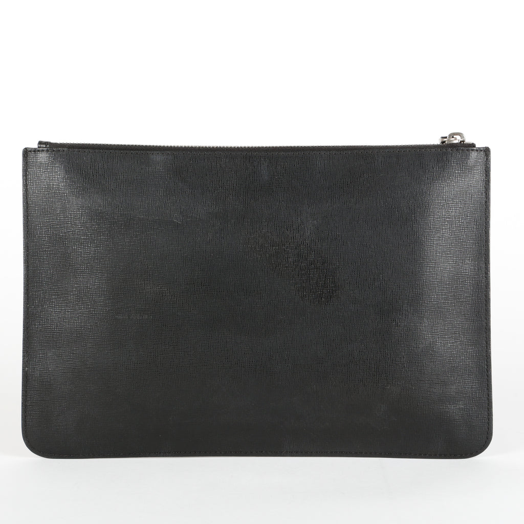 Black Karlito Leather Clutch