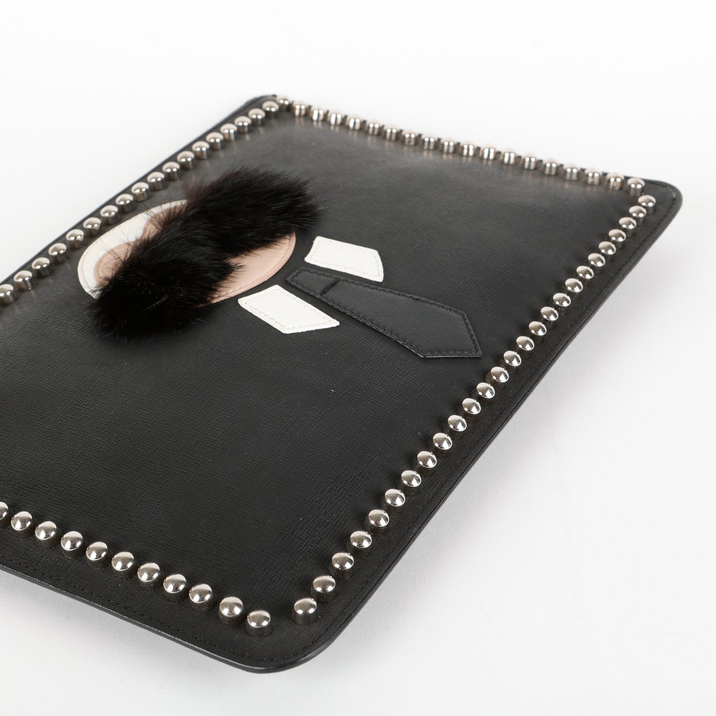 Black Karlito Leather Clutch