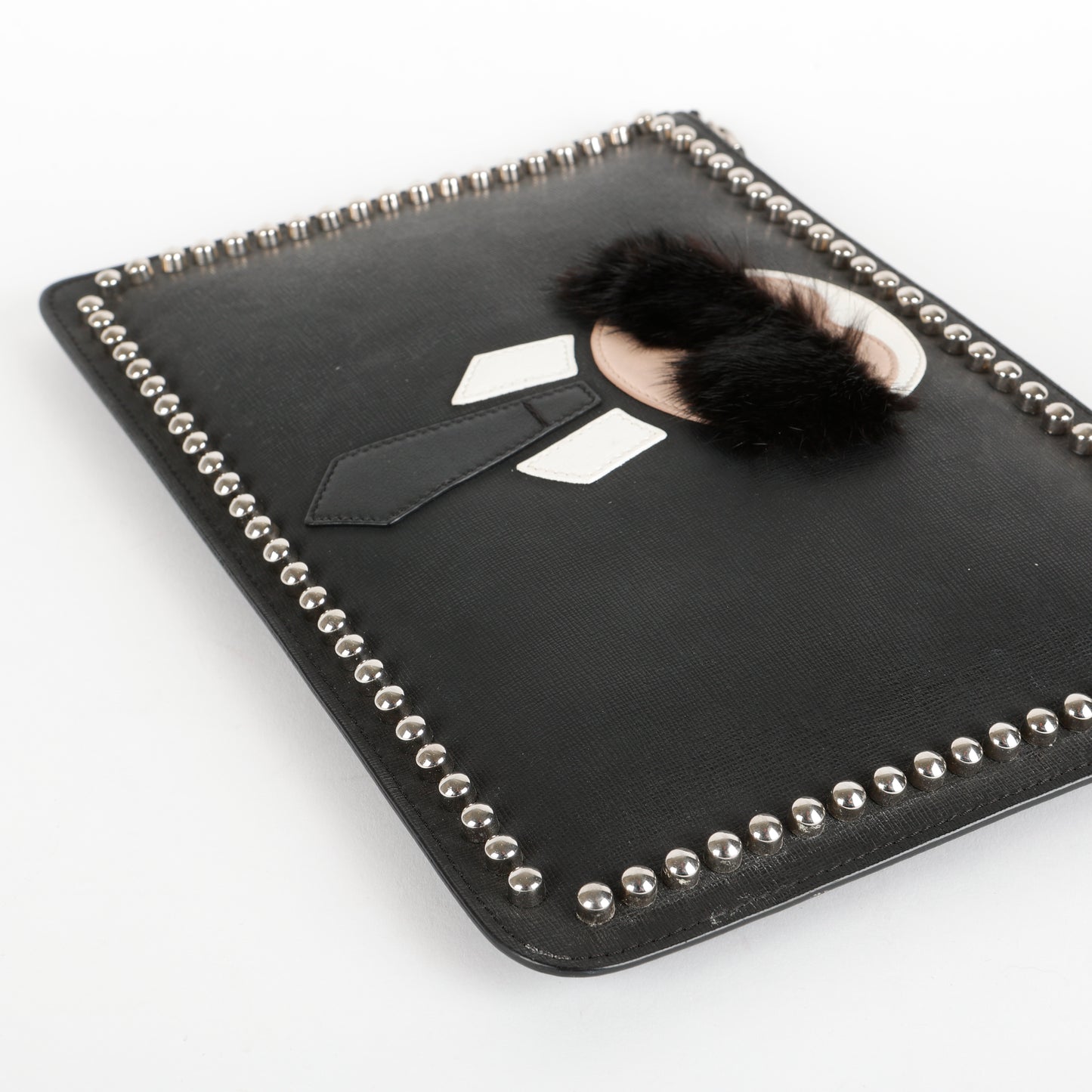 Black Karlito Leather Clutch