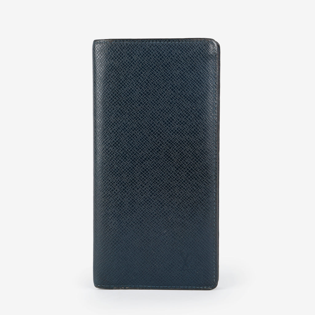 Brazza Wallet, Navy Blue Taiga