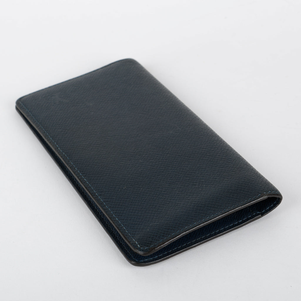 Brazza Wallet, Navy Blue Taiga