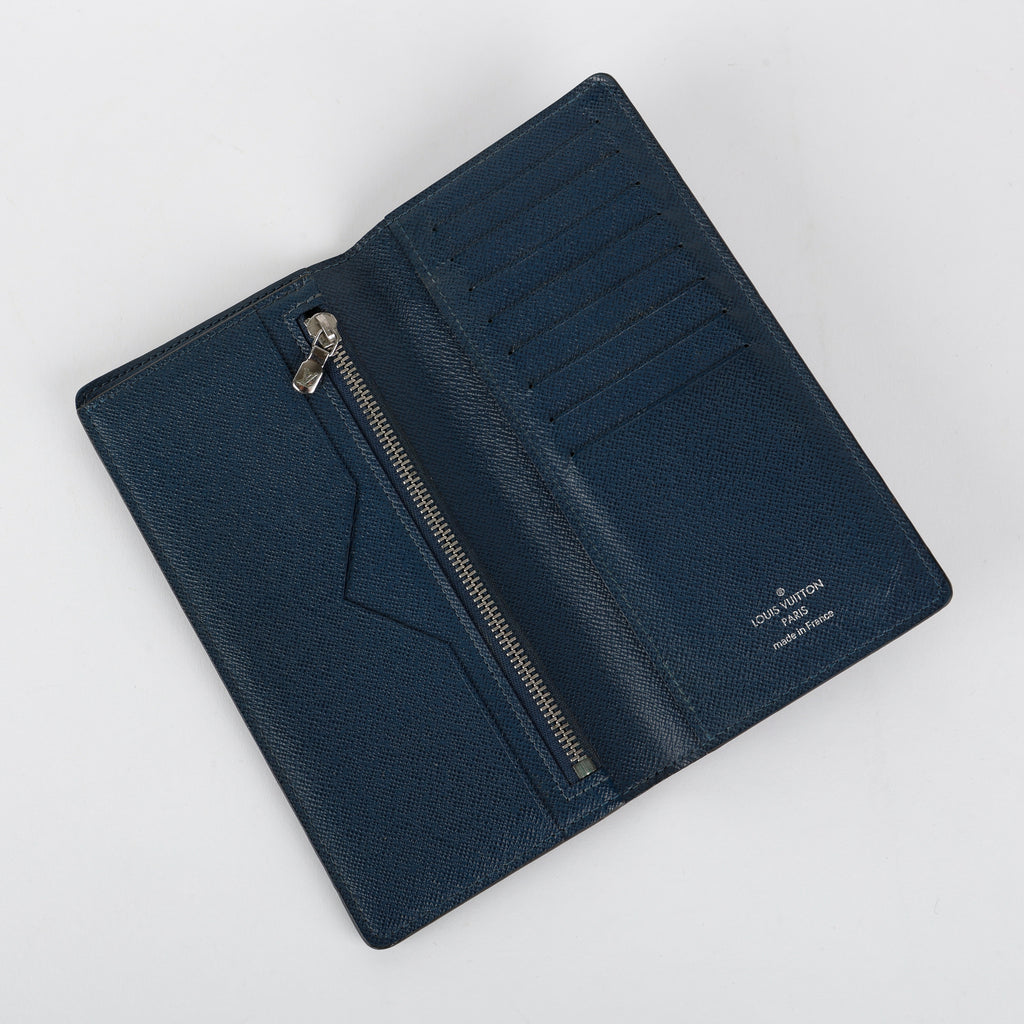 Brazza Wallet, Navy Blue Taiga