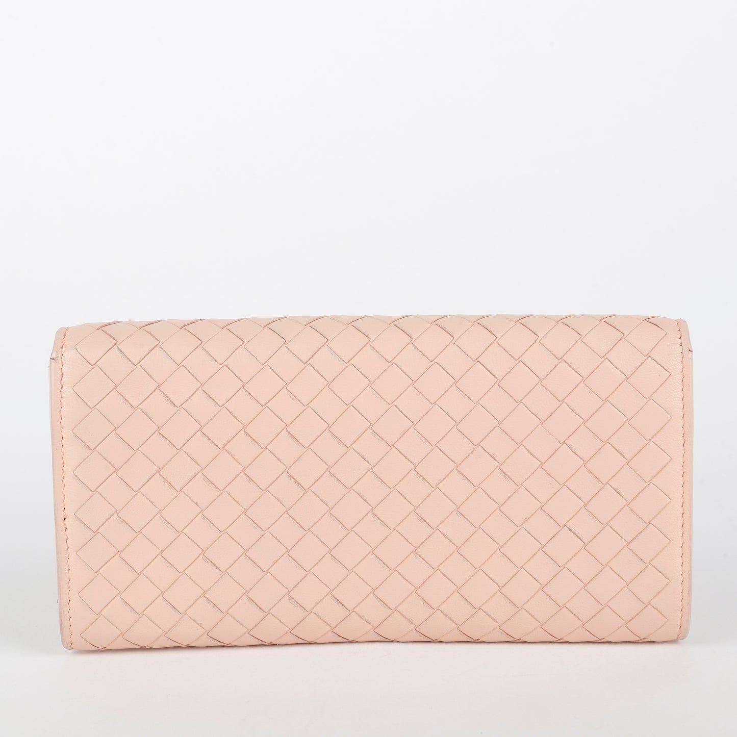 Intrecciato Continental Wallet, Pink