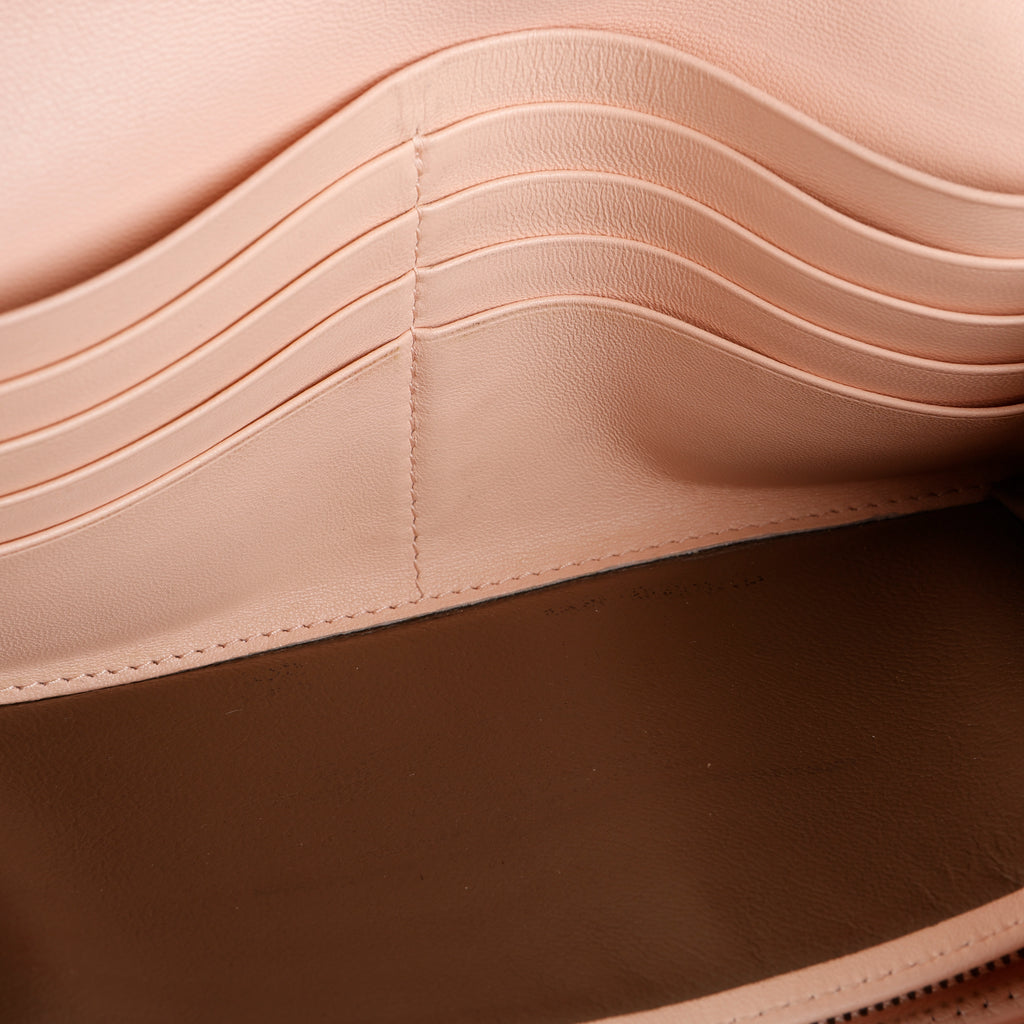 Intrecciato Continental Wallet, Pink