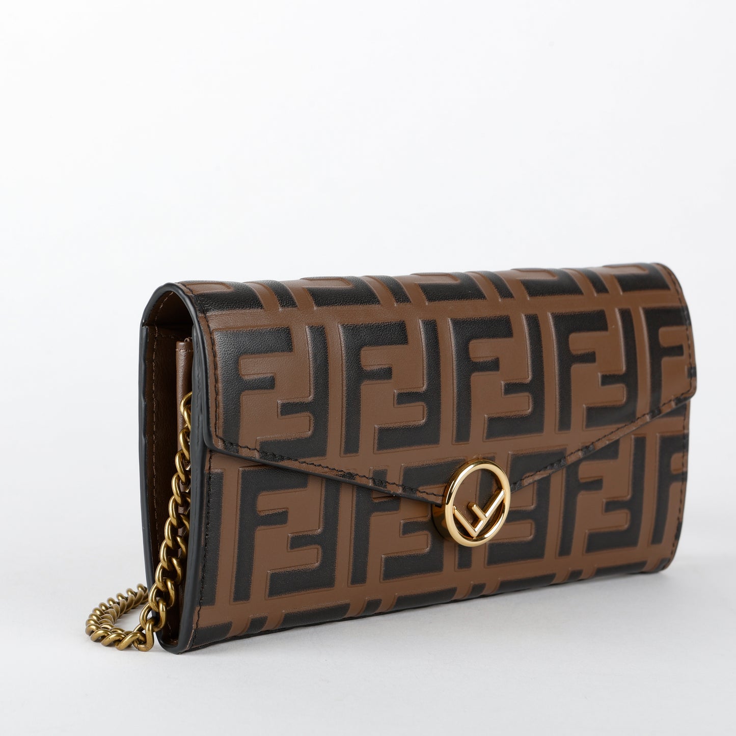 Long Continental Wallet on Chain, Embossed