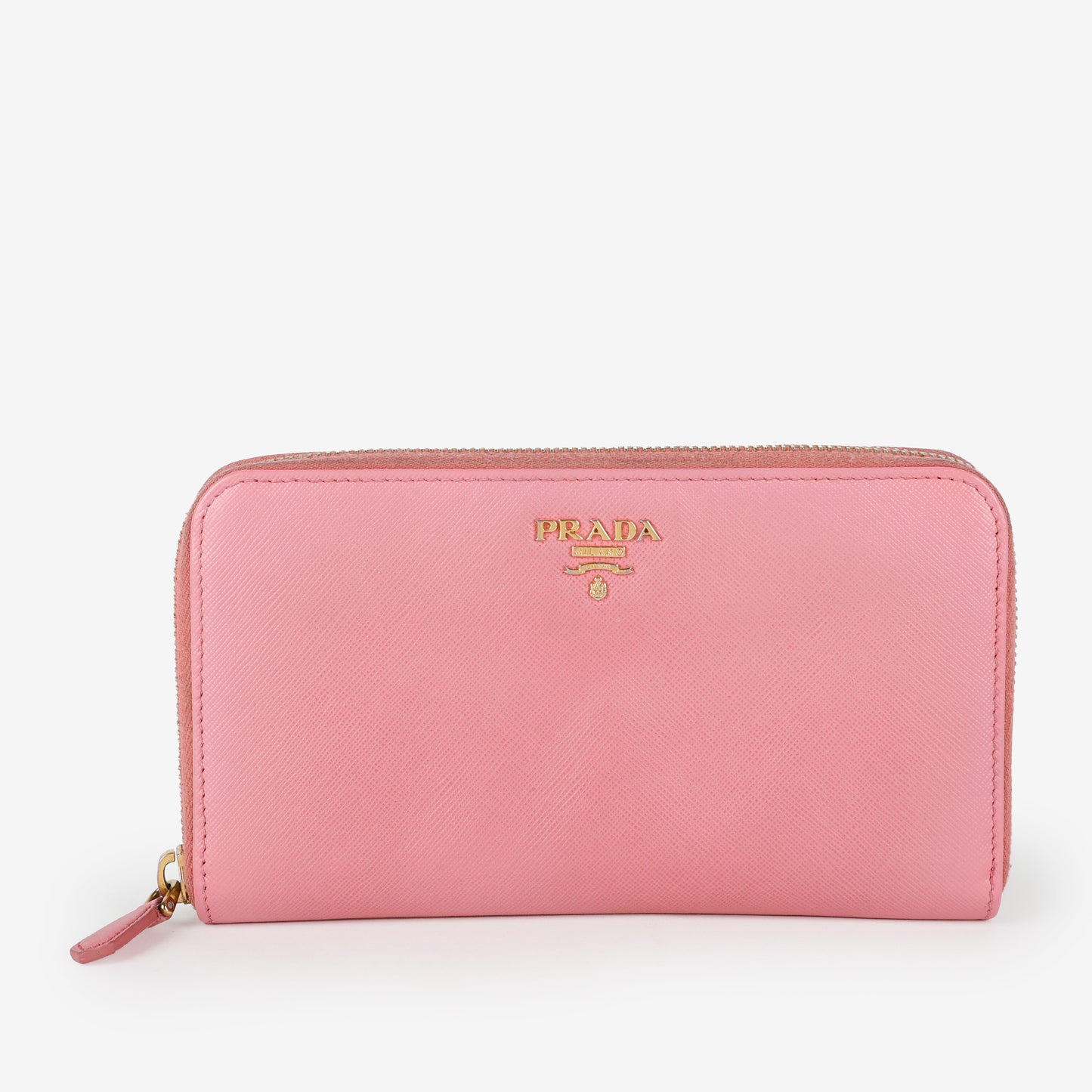 Zip Around Wallet, Pink Saffiano