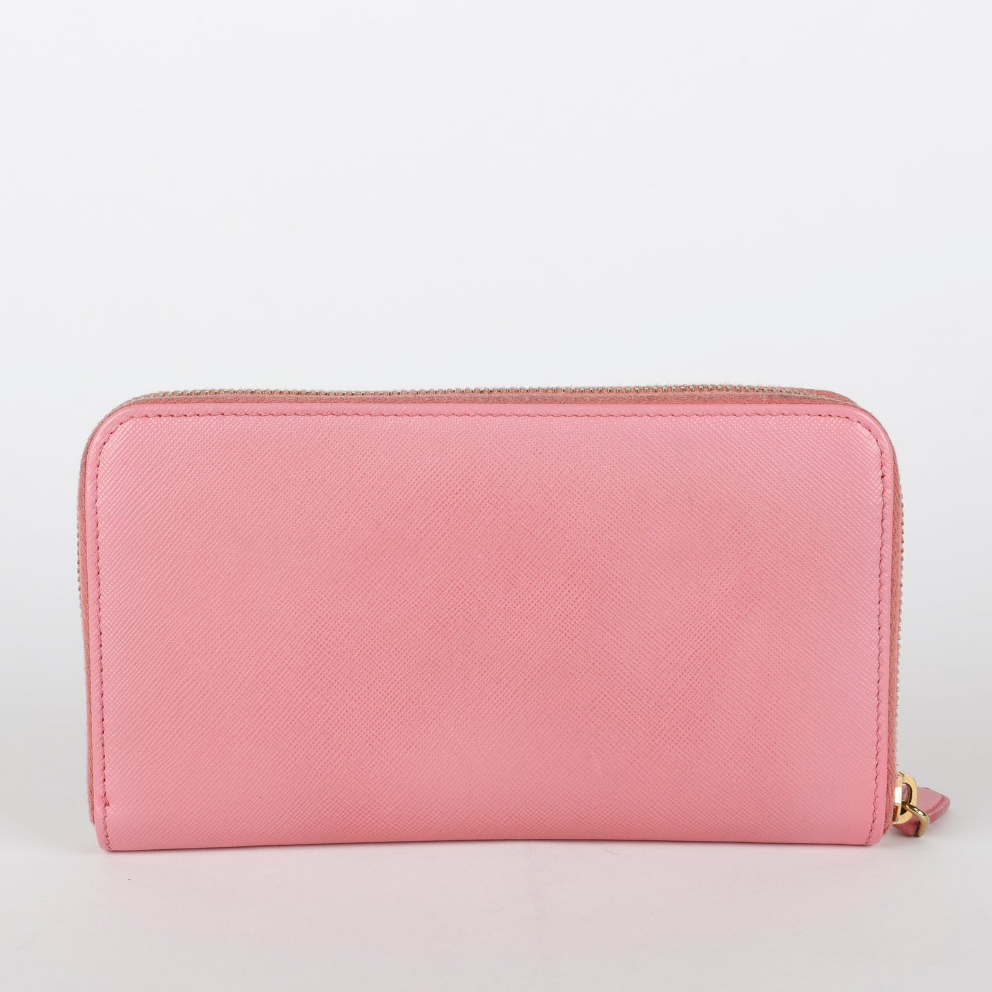 Zip Around Wallet, Pink Saffiano