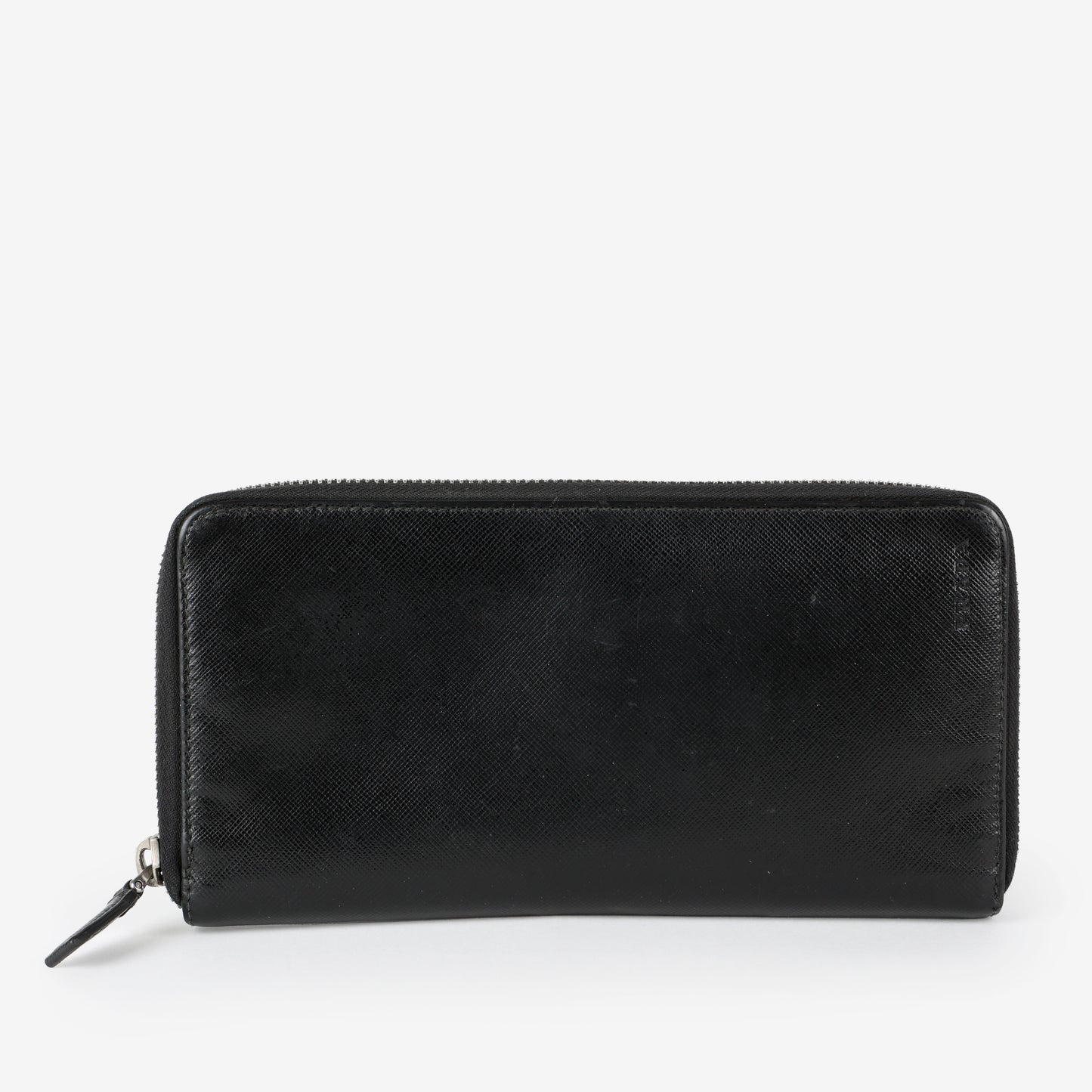 Zippy Travel Wallet, Black Saffiano