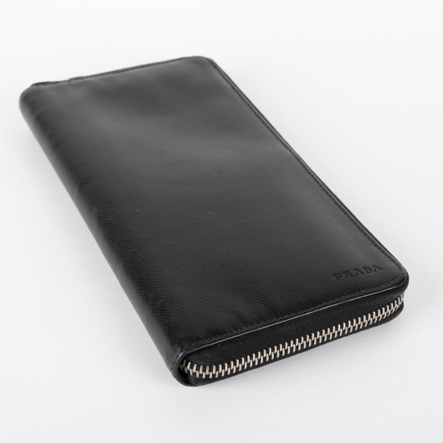 Zippy Travel Wallet, Black Saffiano