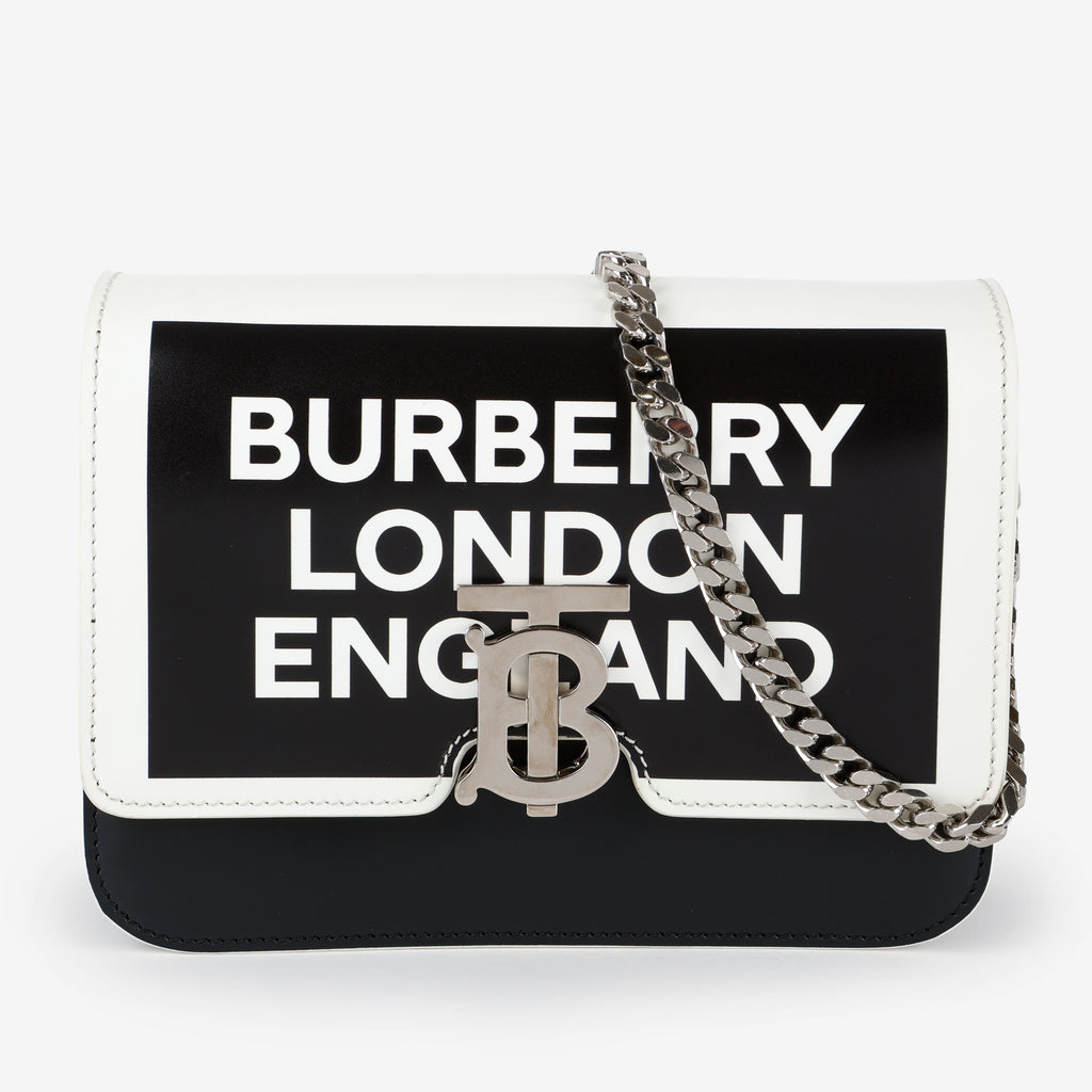 Small TB Logo Bag, Black/White
