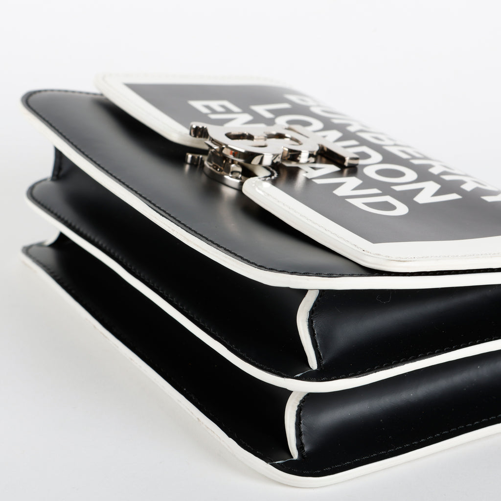 Small TB Logo Bag, Black/White