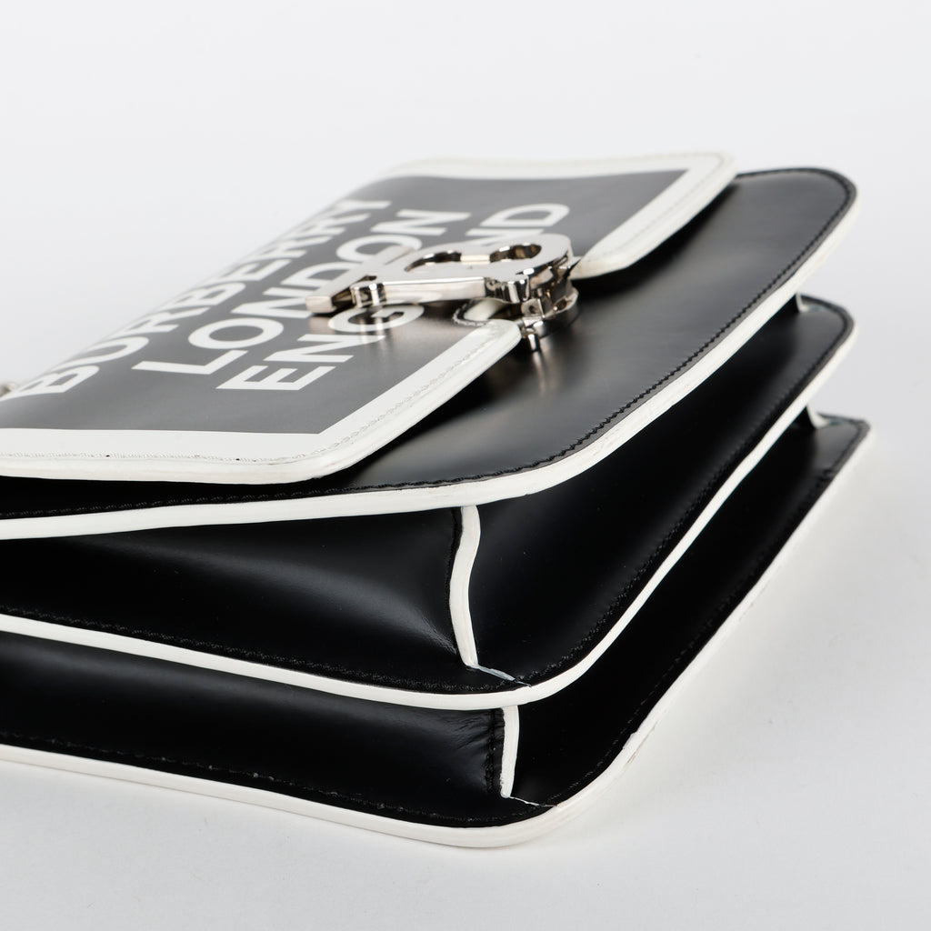 Small TB Logo Bag, Black/White