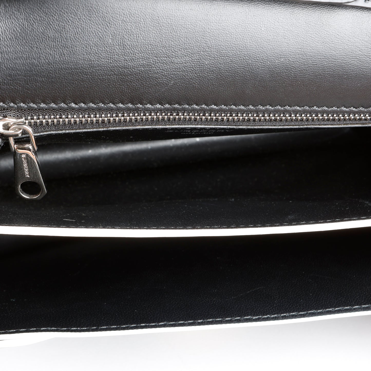 Small TB Logo Bag, Black/White