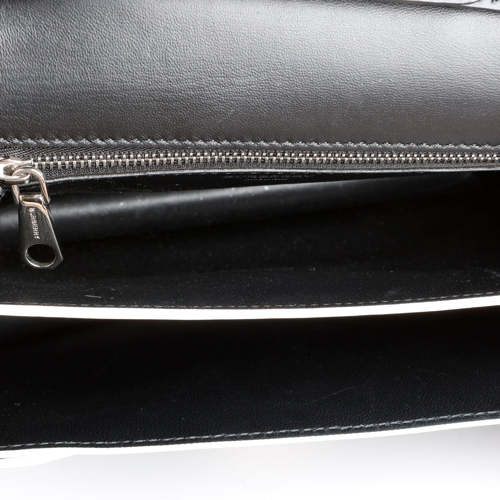 Small TB Logo Bag, Black/White