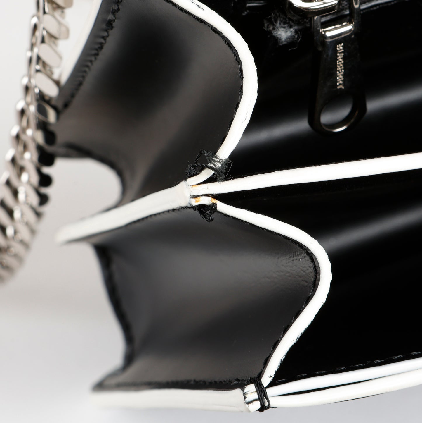 Small TB Logo Bag, Black/White