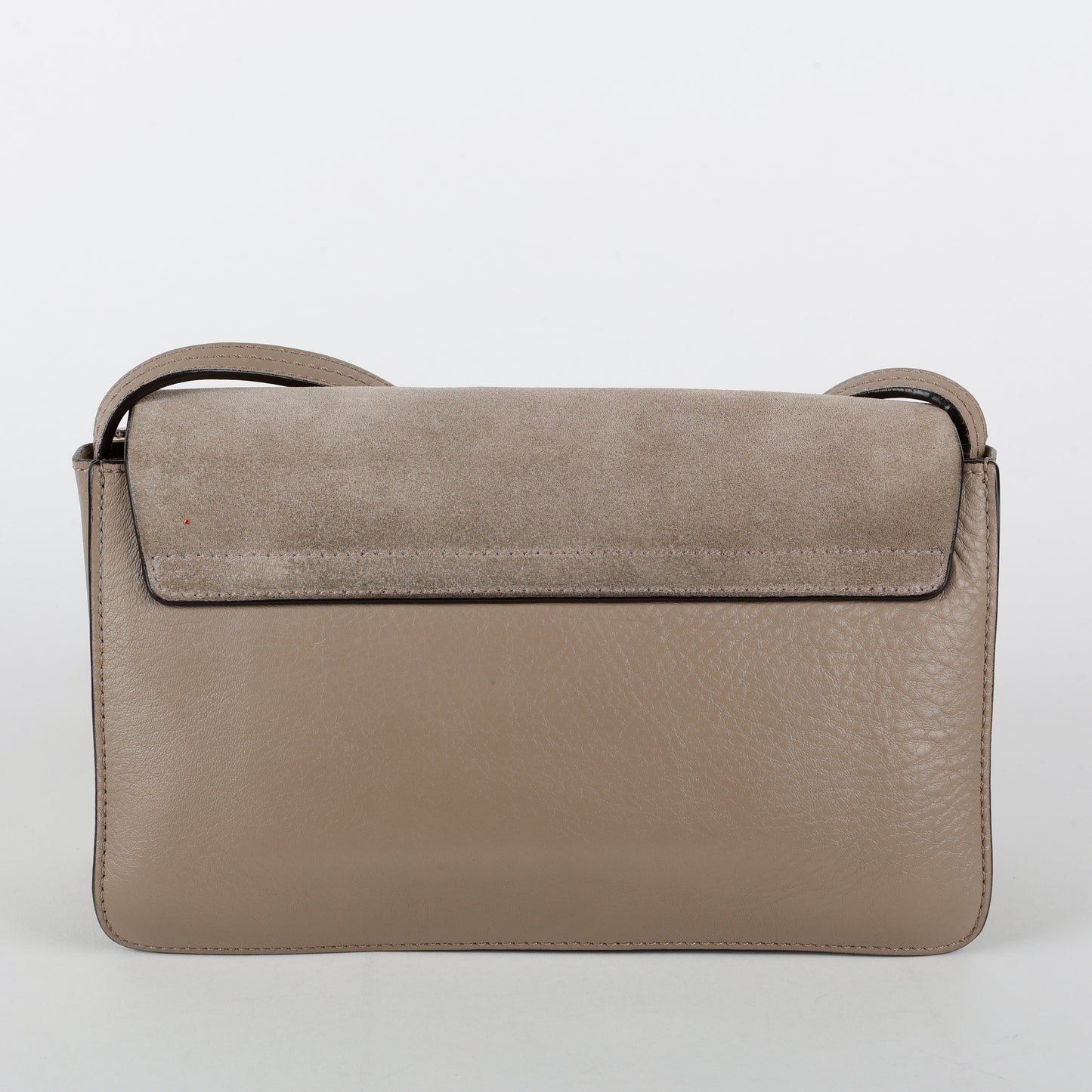 Small Faye Crossbody, Taupe Calfskin/Suede