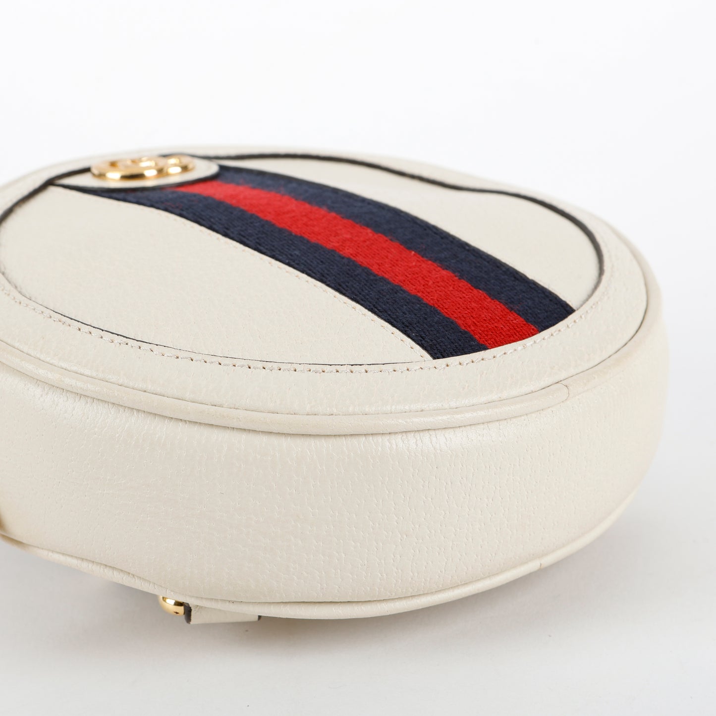 Ophidia Round Calfskin Backpack White