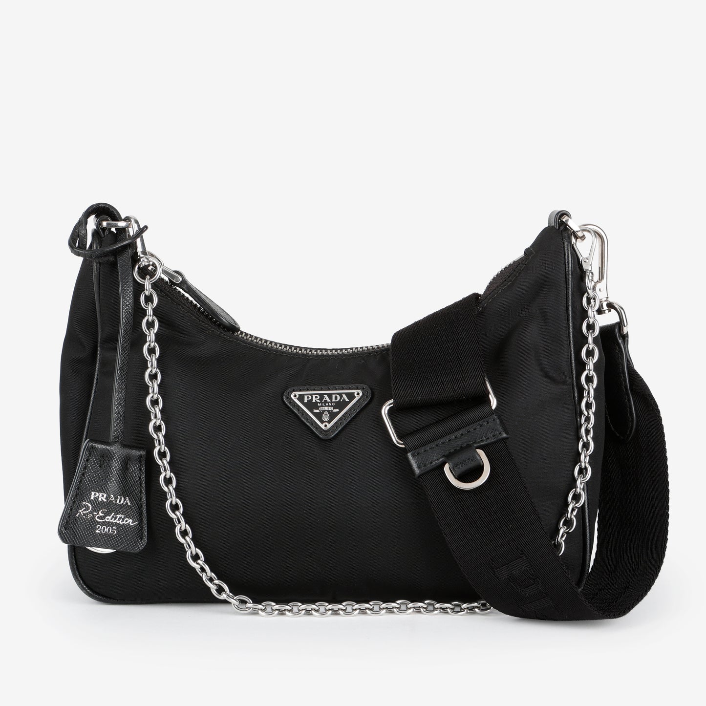 Small 2005 Re Edition Hobo, Black Nylon