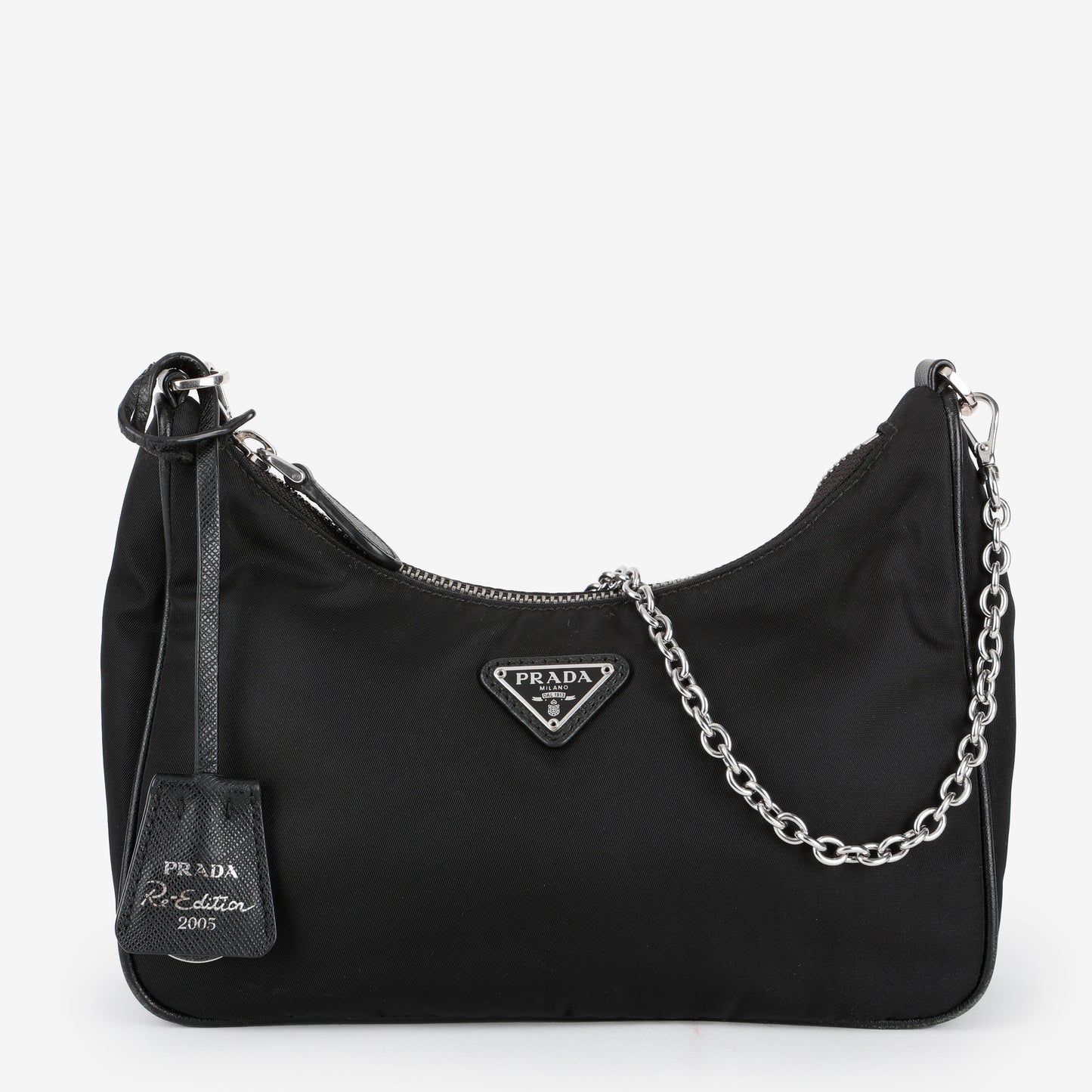 Small 2005 Re Edition Hobo, Black Nylon