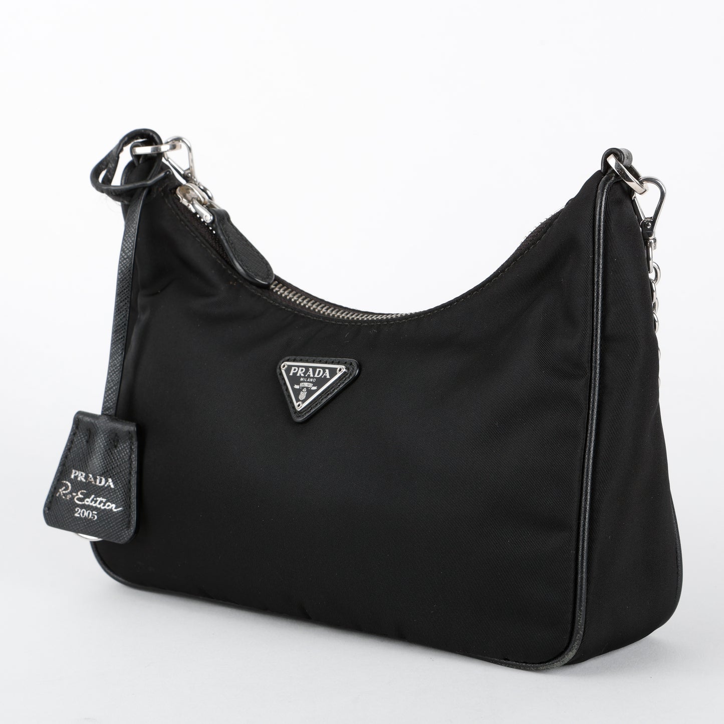 Small 2005 Re Edition Hobo, Black Nylon