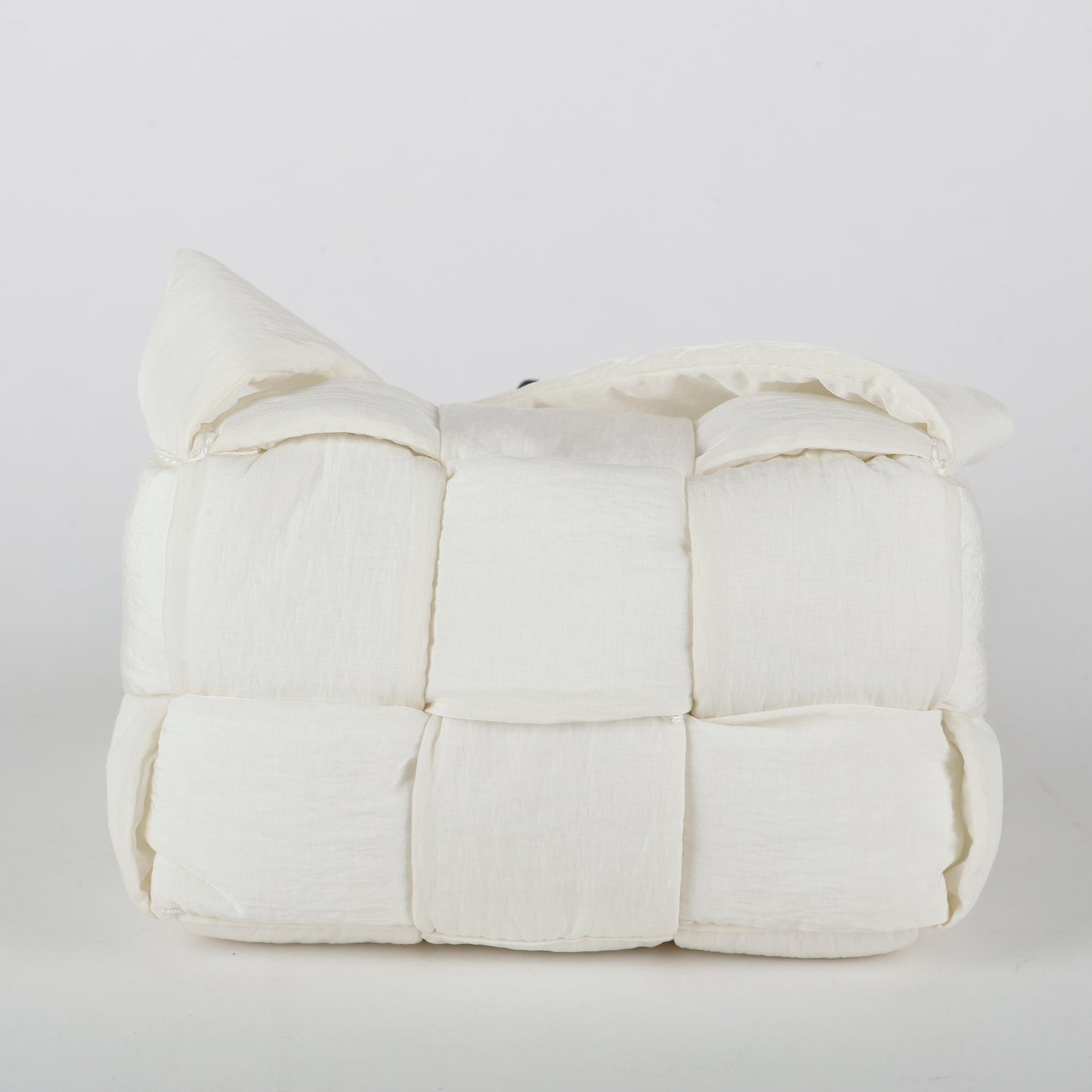 Candy Cassette Padded Crossbody, Cream Nylon