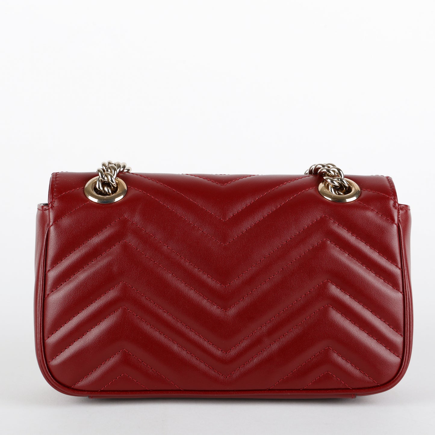 Small Marmont Flap Bag, Bordeaux Red NM